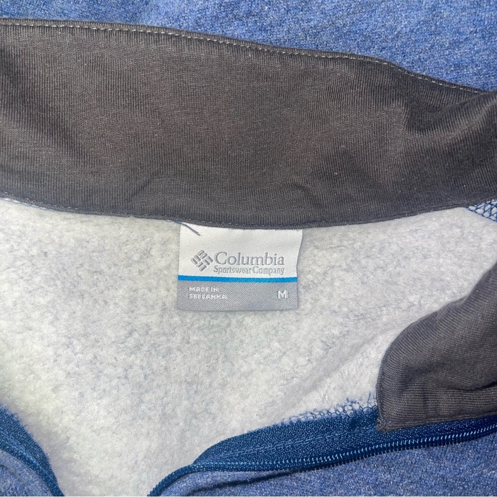 Columbia Men's Hart Mountain II Size Medium Blue Quarter-Zip Pullover sweatshirt - Picture 8 of 9